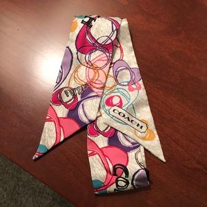 Coach Poppy Multicolor Pony Tail Scarf